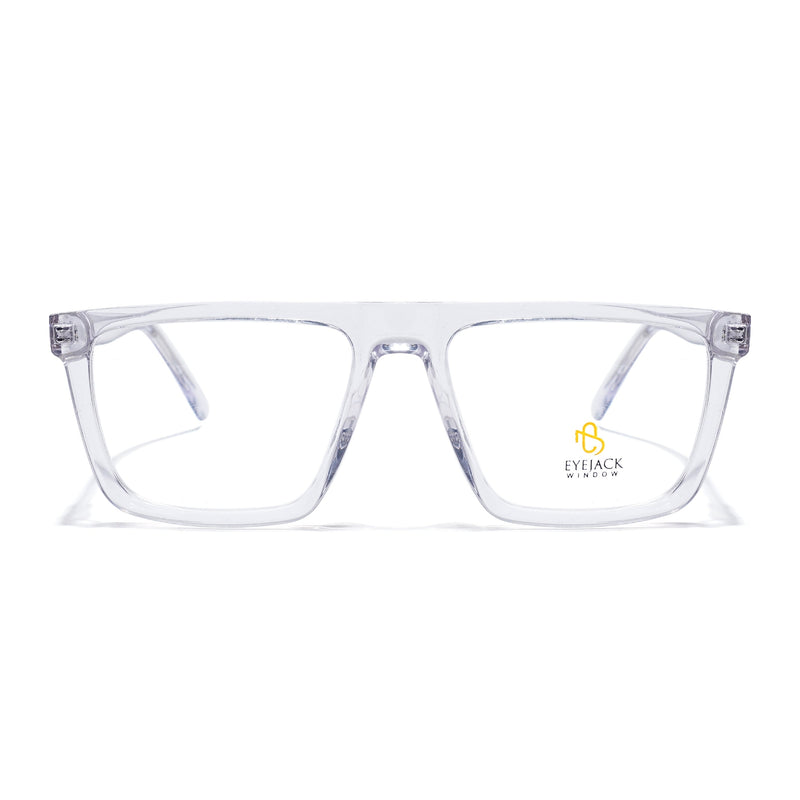 Eyejack Transparent Wayfarer Eyeglasses for Men & Women (668802FCL2339)