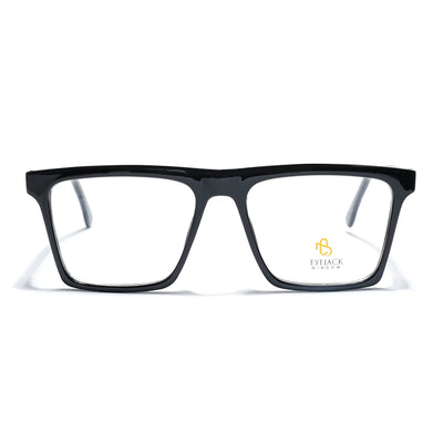 Eyejack Shine Black Wayfarer Eyeglasses for Men & Women (668803FCL2340)
