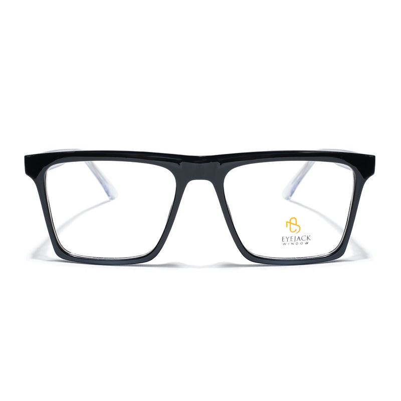 Eyejack Shine Black Wayfarer Eyeglasses for Men & Women (668803FCL2341)
