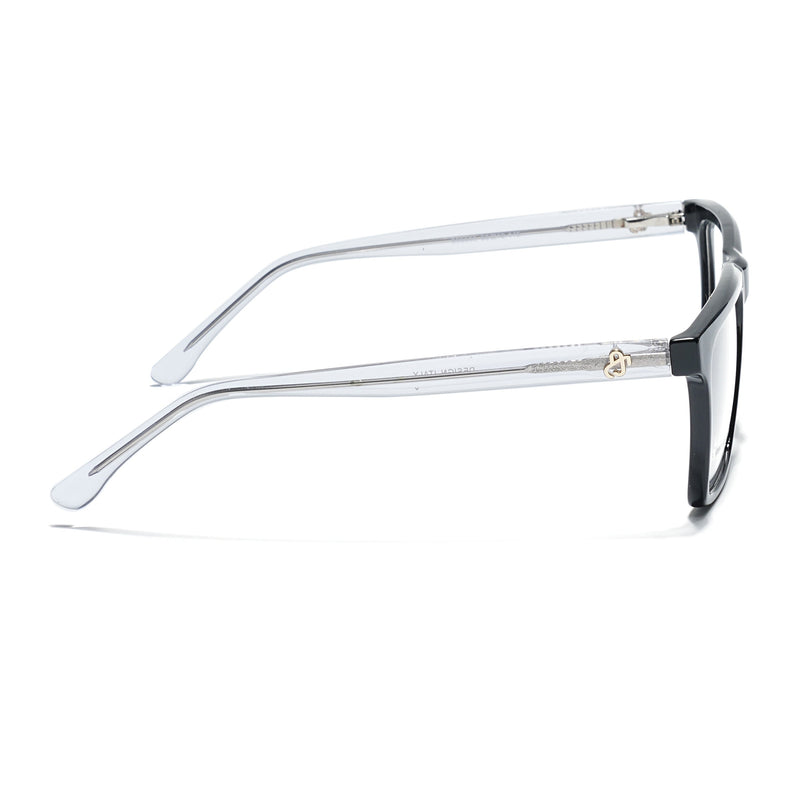 Eyejack Shine Black Wayfarer Eyeglasses for Men & Women (668803FCL2341)