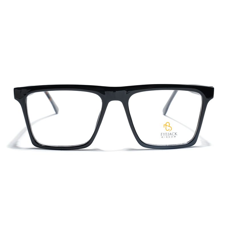 Eyejack Shine Black Wayfarer Eyeglasses for Men & Women (668803FCL2342)