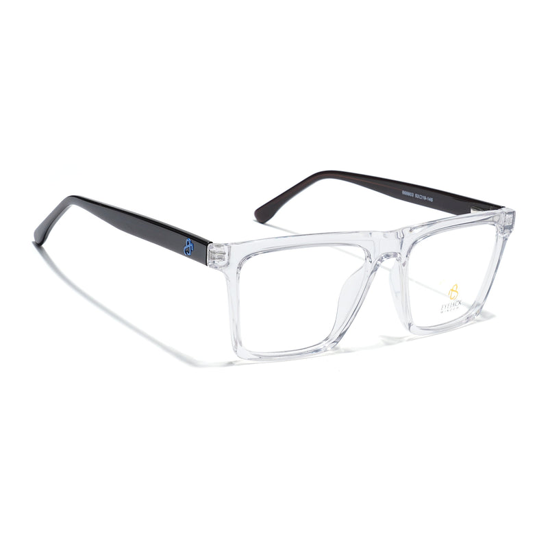 Eyejack Transparent Wayfarer Eyeglasses for Men & Women (668803FCL2350)