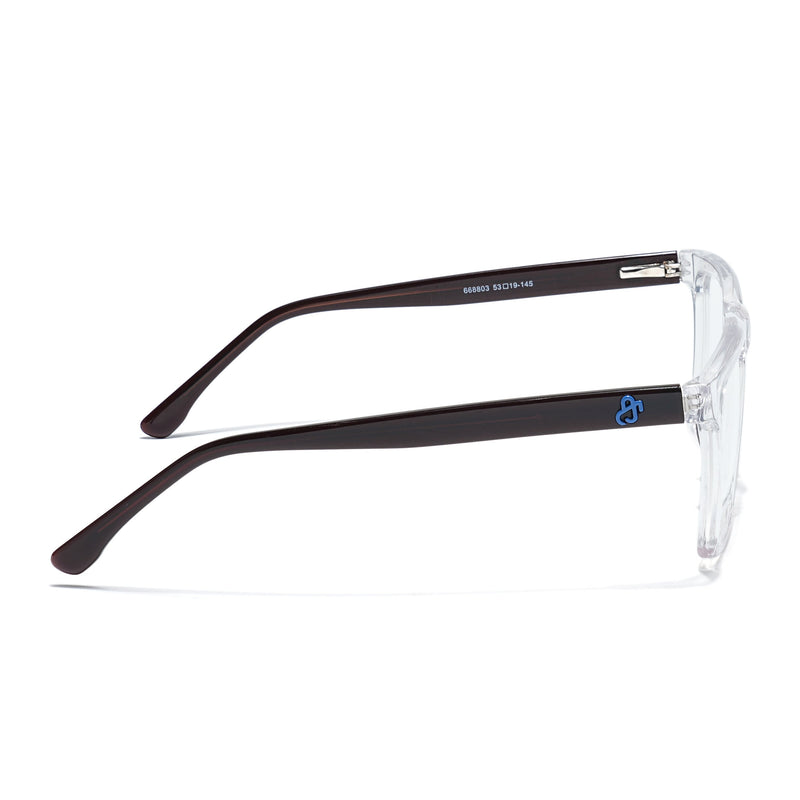 Eyejack Transparent Wayfarer Eyeglasses for Men & Women (668803FCL2350)