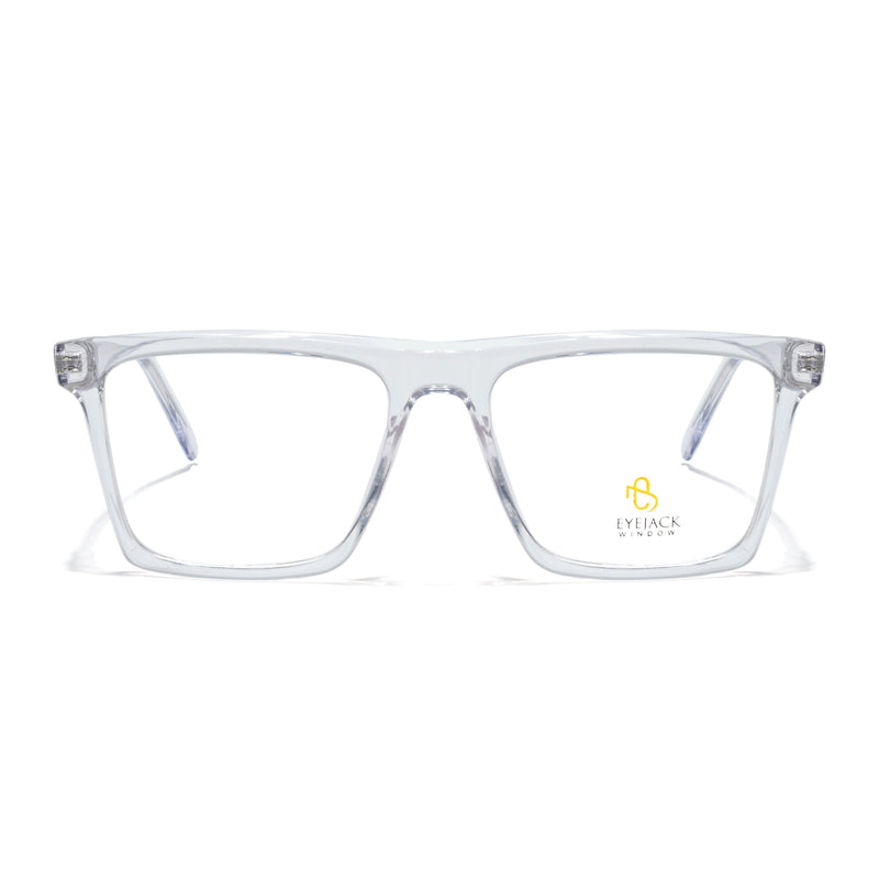 Eyejack Transparent Wayfarer Eyeglasses for Men & Women (668803FCL2351)