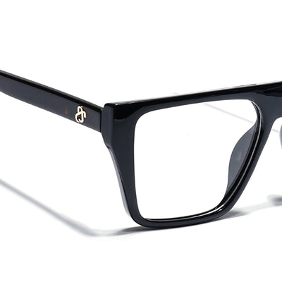 Eyejack Shine Black Wayfarer Eyeglasses for Men & Women (668804FCL2354)