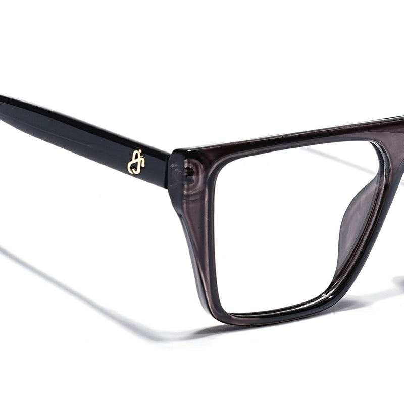 Eyejack Grey Wayfarer Eyeglasses for Men & Women (668804FCL2355)