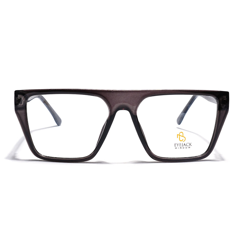 Eyejack Grey Wayfarer Eyeglasses for Men & Women (668804FCL2356)