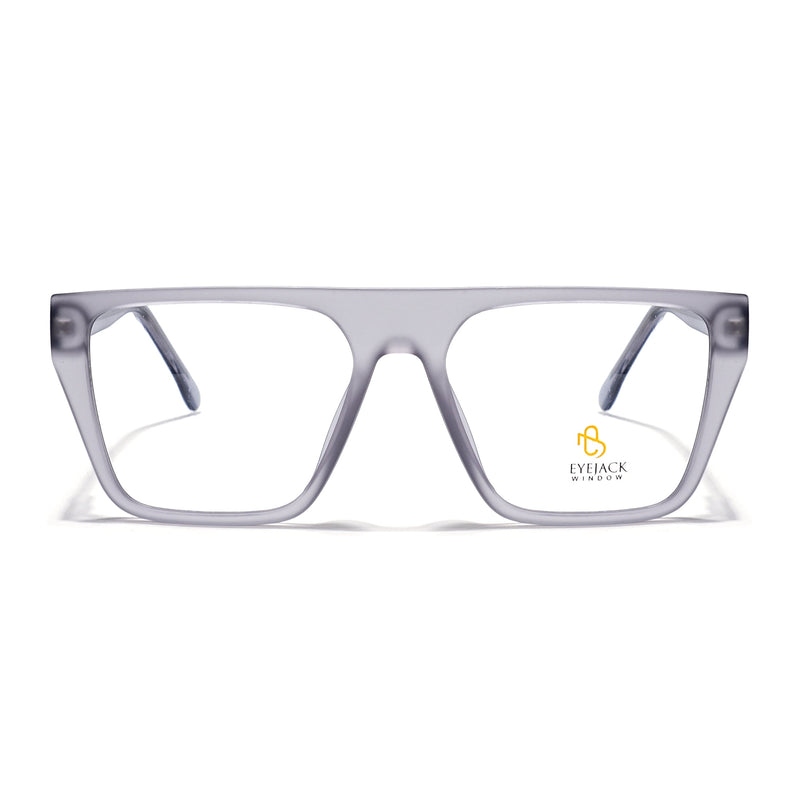 Eyejack Matt Grey Wayfarer Eyeglasses for Men & Women (668804FCL2357)