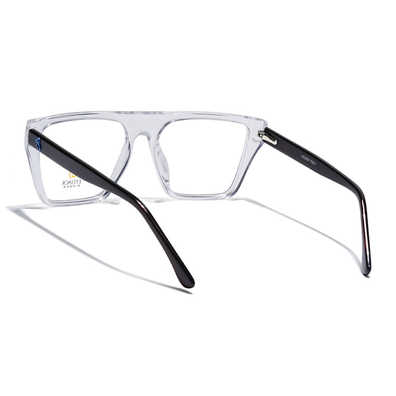 Eyejack Transparent Wayfarer Eyeglasses for Men & Women (668804FCL2362)