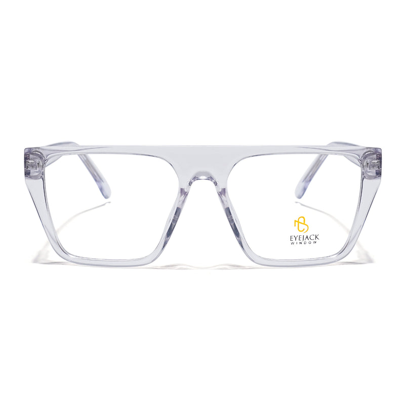 Eyejack Transparent Wayfarer Eyeglasses for Men & Women (668804FCL2363)