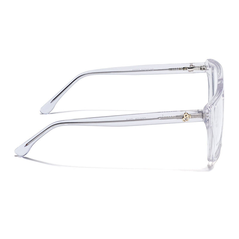 Eyejack Transparent Wayfarer Eyeglasses for Men & Women (668804FCL2363)