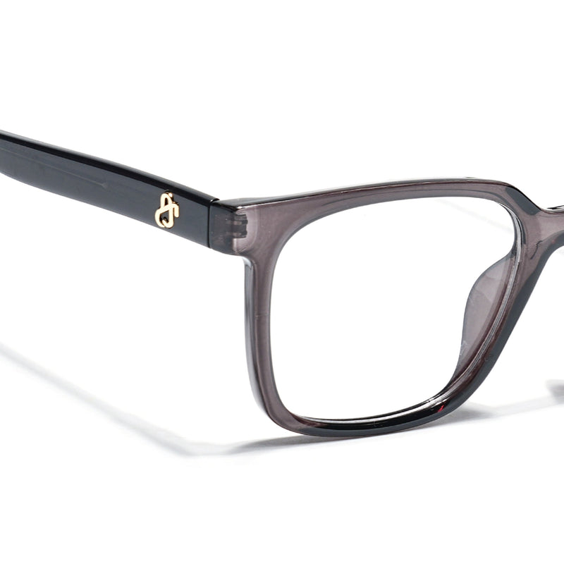 Eyejack Grey Square Eyeglasses for Men & Women (668805FCL2367)