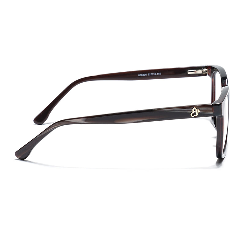 Eyejack Brown Square Eyeglasses for Men & Women (668805FCL2372)