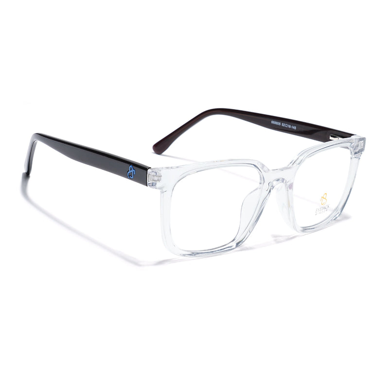 Eyejack Transparent Square Eyeglasses for Men & Women (668805FCL2374)