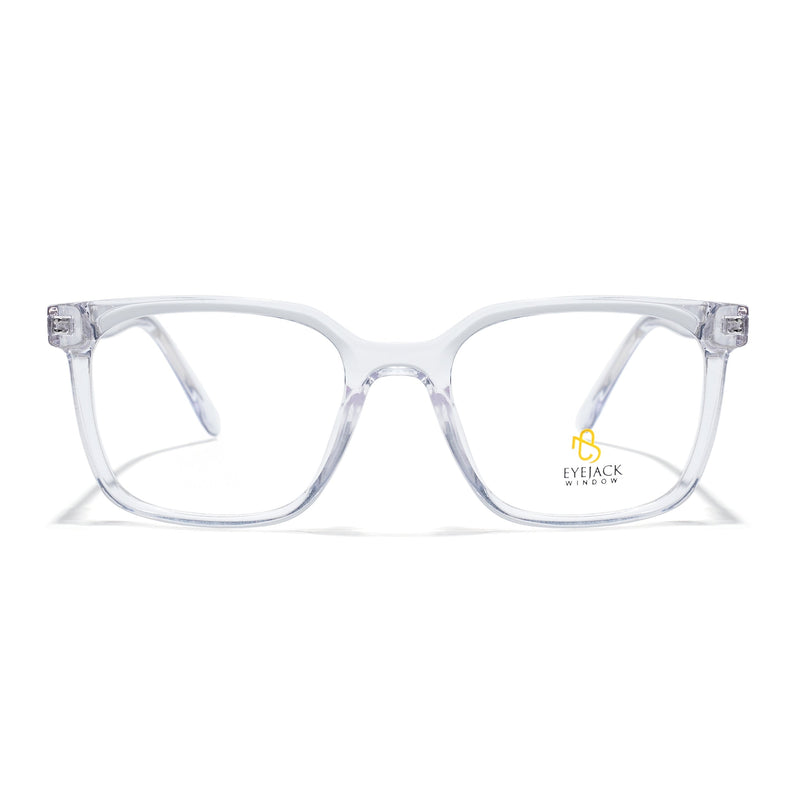 Eyejack Transparent Square Eyeglasses for Men & Women (668805FCL2375)