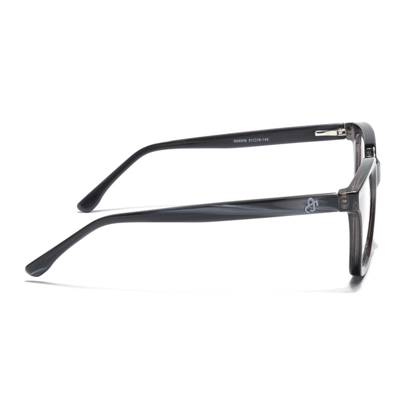 Eyejack Grey Square Eyeglasses for Men & Women (668806FCL2380)