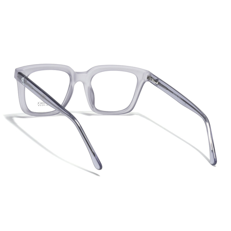 Eyejack Matt Grey Square Eyeglasses for Men & Women (668806FCL2381)