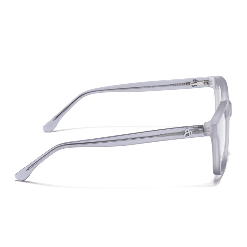 Eyejack Matt Grey Square Eyeglasses for Men & Women (668806FCL2381)