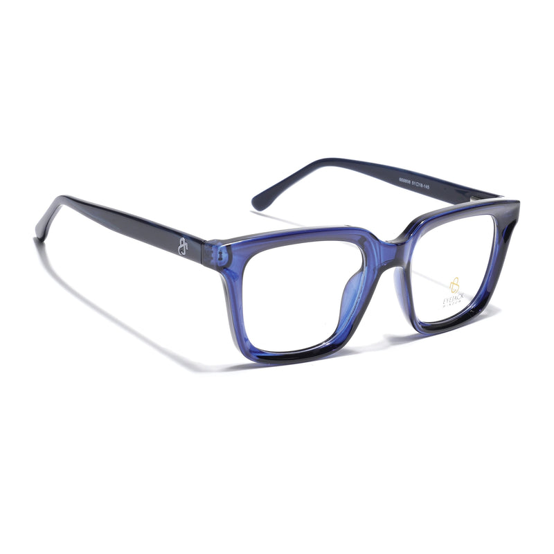 Eyejack Navy Blue Square Eyeglasses for Men & Women (668806FCL2382)