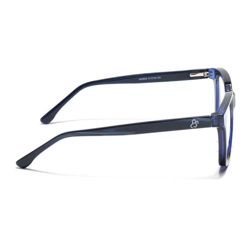 Eyejack Navy Blue Square Eyeglasses for Men & Women (668806FCL2382)