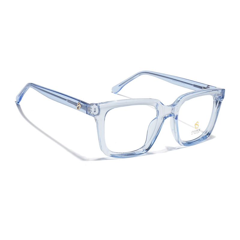 Eyejack Light Blue Square Eyeglasses for Men & Women (668806FCL2383)