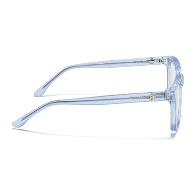 Eyejack Light Blue Square Eyeglasses for Men & Women (668806FCL2383)