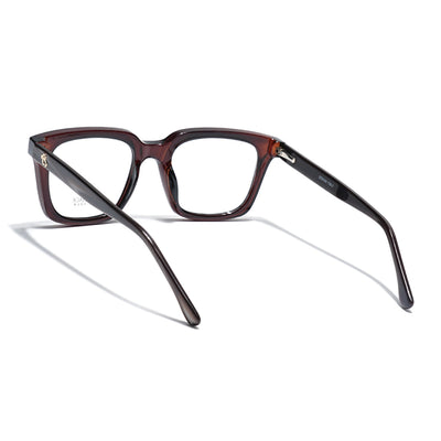 Eyejack Brown Square Eyeglasses for Men & Women (668806FCL2384)