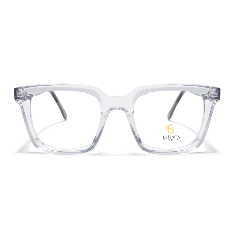 Eyejack Transparent Square Eyeglasses for Men & Women (668806FCL2386)