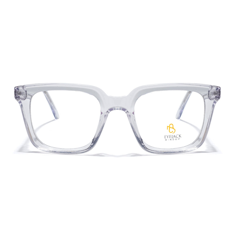 Eyejack Transparent Square Eyeglasses for Men & Women (668806FCL2387)
