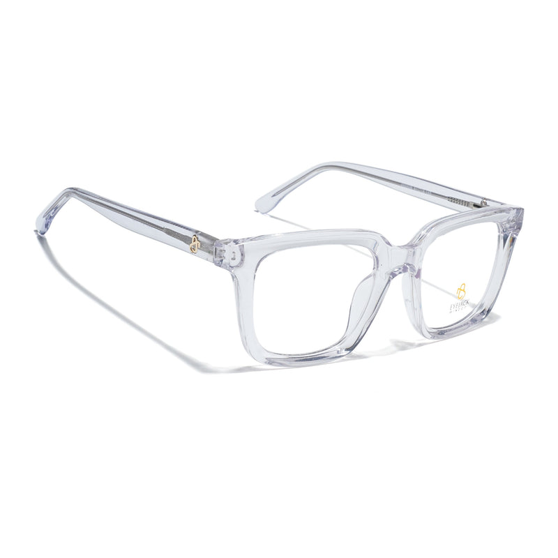 Eyejack Transparent Square Eyeglasses for Men & Women (668806FCL2387)