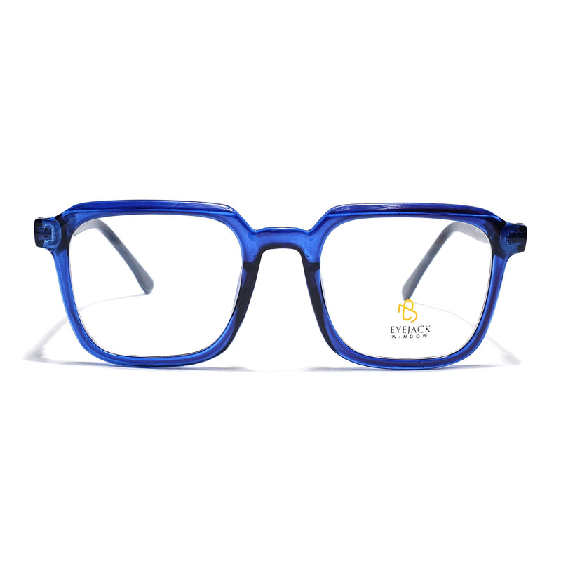 Eyejack Navy Blue Square Eyeglasses for Men & Women (668807FCL2394)