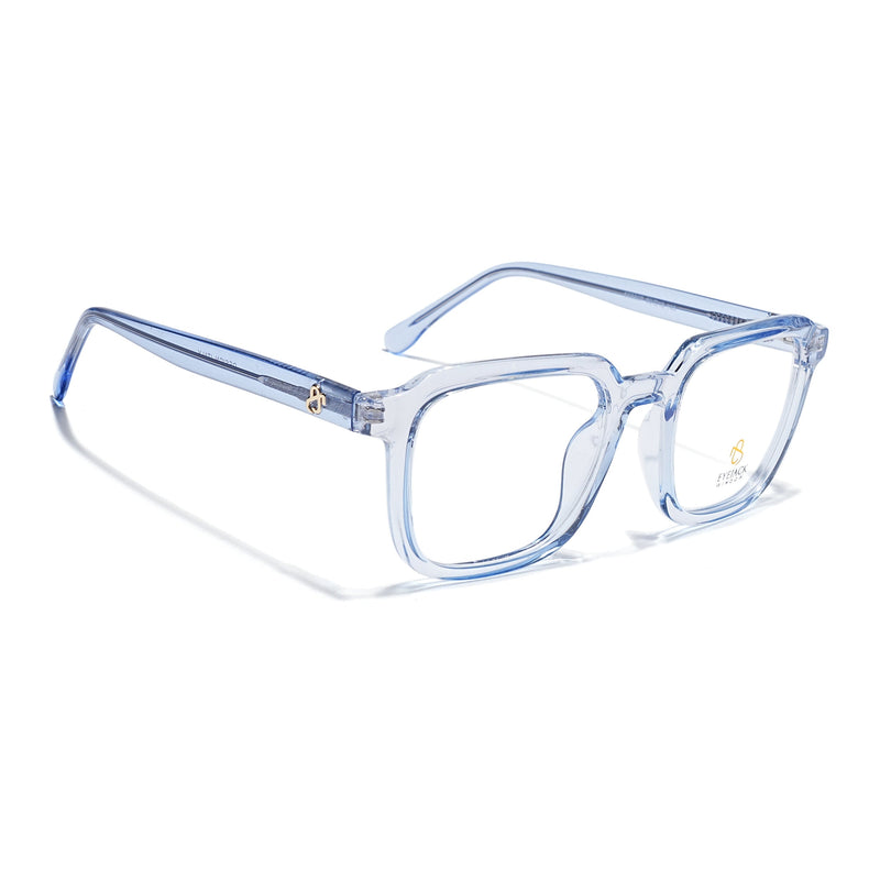 Eyejack Light Blue Square Eyeglasses for Men & Women (668807FCL2395)