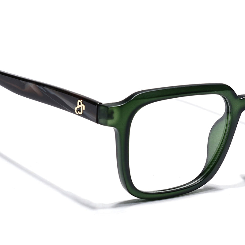 Eyejack Green Square Eyeglasses for Men & Women (668807FCL2397)