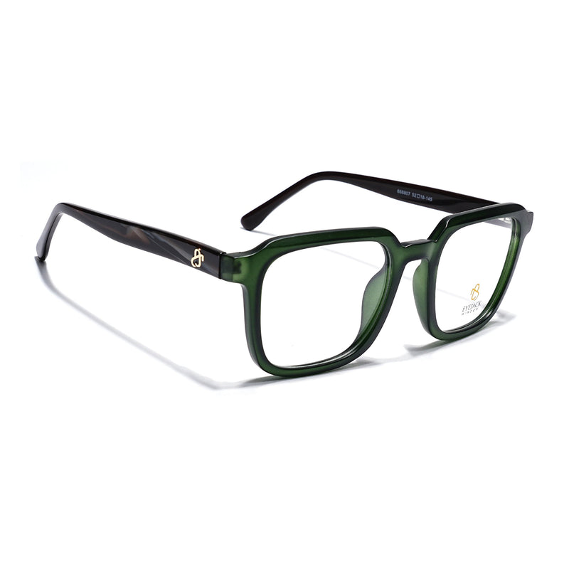 Eyejack Green Square Eyeglasses for Men & Women (668807FCL2397)