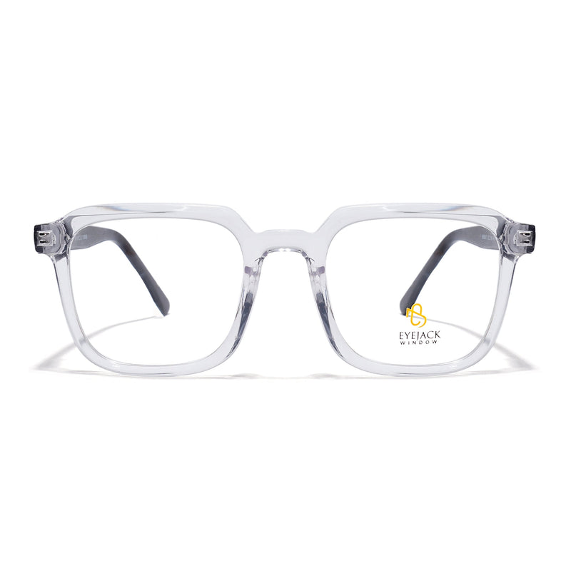 Eyejack Transparent Square Eyeglasses for Men & Women (668807FCL2398)