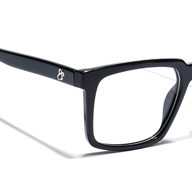 Eyejack Shine Black Wayfarer Eyeglasses for Men & Women (668809FCL2412)