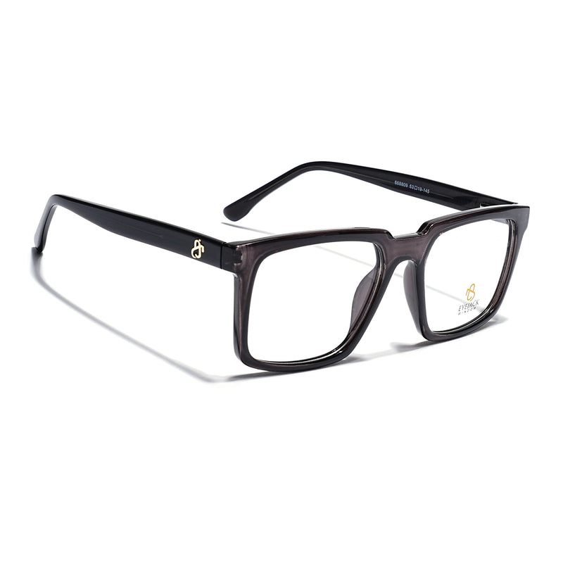 Eyejack Grey Wayfarer Eyeglasses for Men & Women (668809FCL2415)