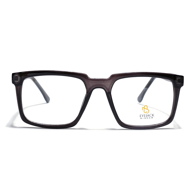 Eyejack Grey Wayfarer Eyeglasses for Men & Women (668809FCL2415)
