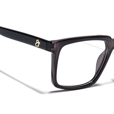 Eyejack Grey Wayfarer Eyeglasses for Men & Women (668809FCL2415)