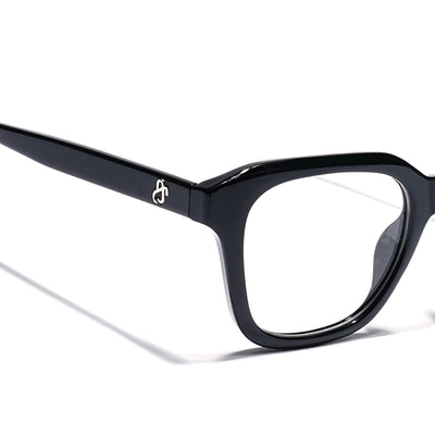 Eyejack Shine Black Wayfarer Eyeglasses for Men & Women (668810FCL2424)