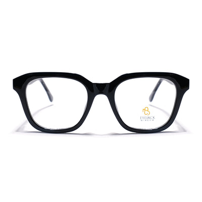 Eyejack Shine Black Wayfarer Eyeglasses for Men & Women (668810FCL2424)