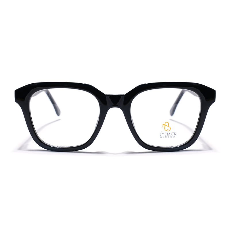 Eyejack Shine Black Wayfarer Eyeglasses for Men & Women (668810FCL2424)