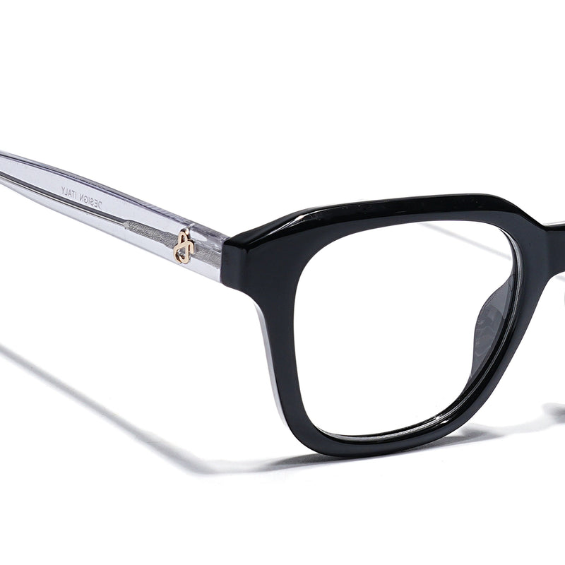 Eyejack Shine Black Wayfarer Eyeglasses for Men & Women (668810FCL2425)