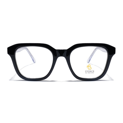 Eyejack Shine Black Wayfarer Eyeglasses for Men & Women (668810FCL2425)