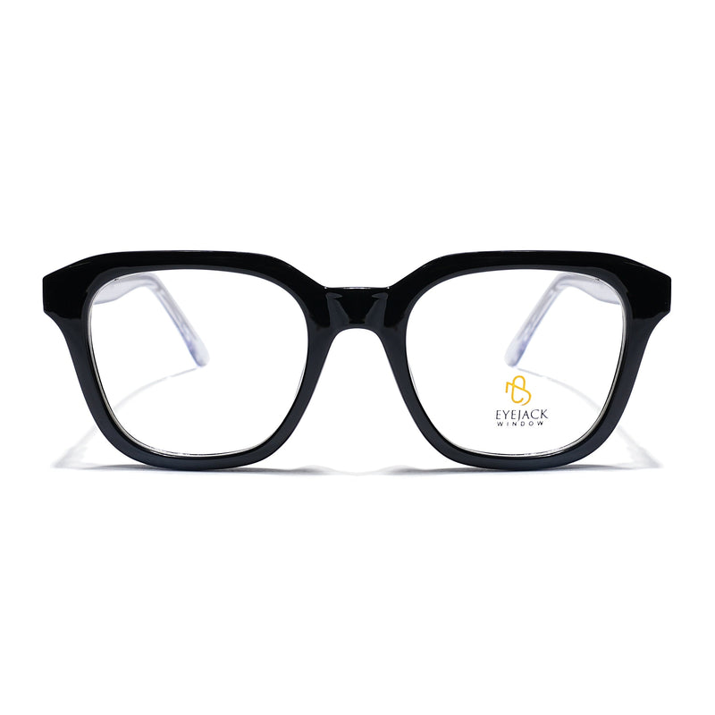 Eyejack Shine Black Wayfarer Eyeglasses for Men & Women (668810FCL2425)