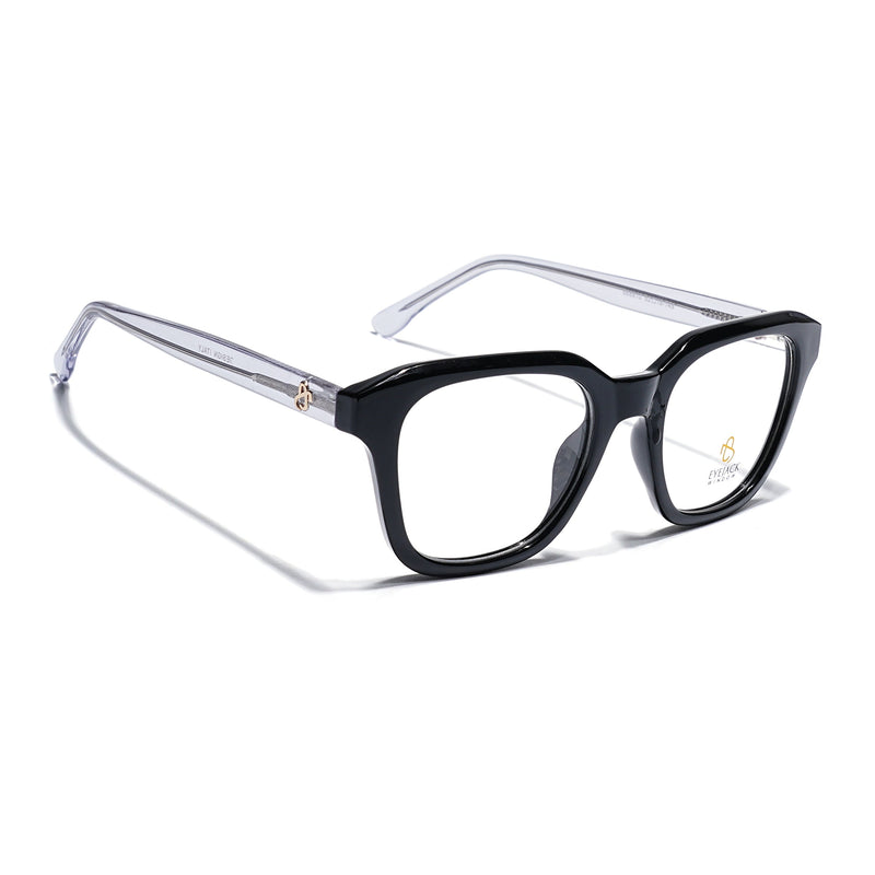 Eyejack Shine Black Wayfarer Eyeglasses for Men & Women (668810FCL2425)