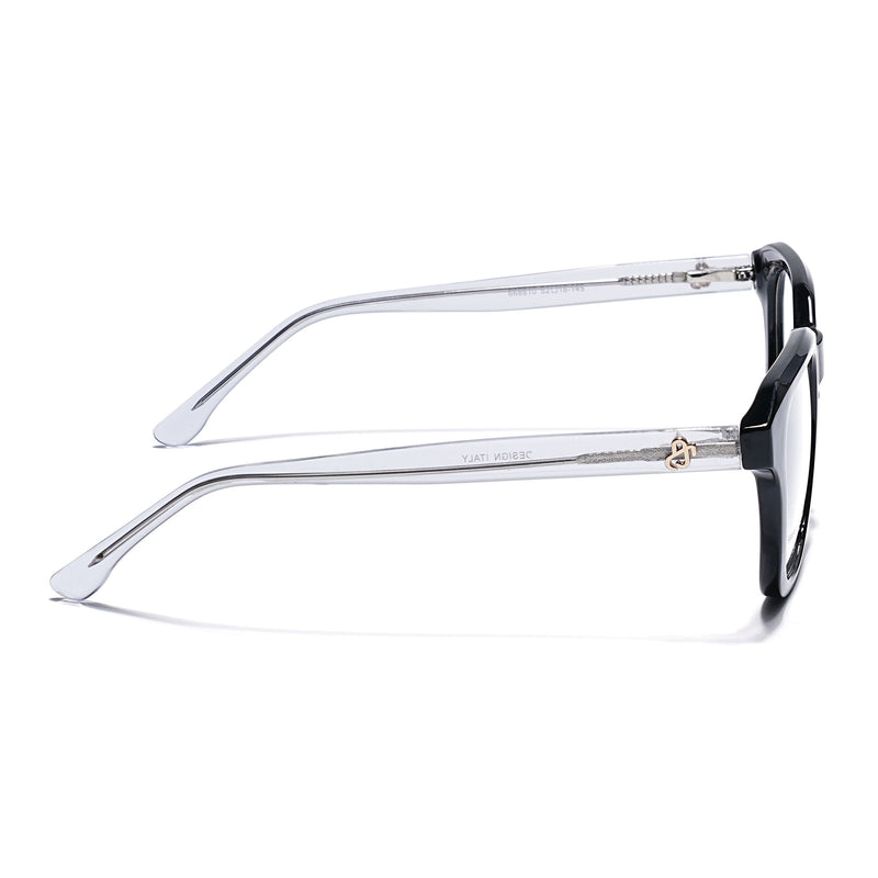 Eyejack Shine Black Wayfarer Eyeglasses for Men & Women (668810FCL2425)