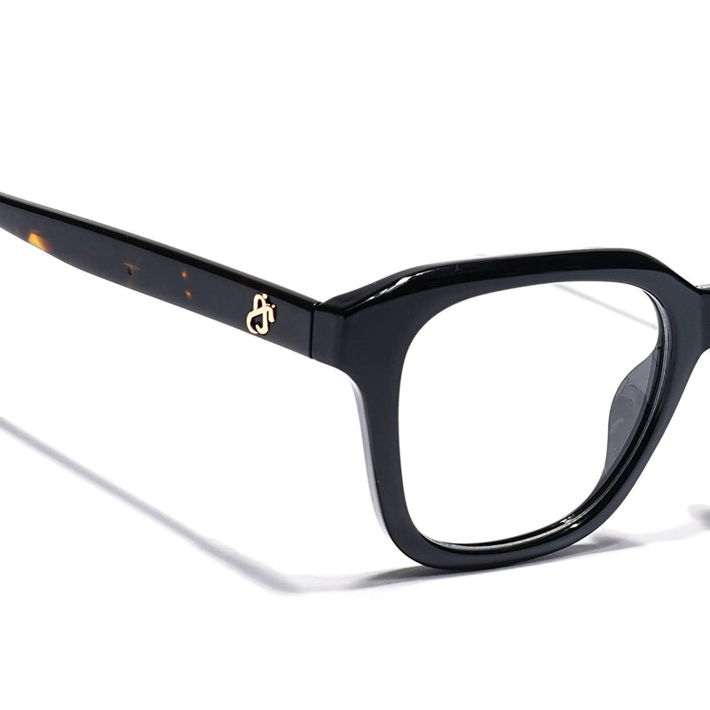 Eyejack Shine Black Wayfarer Eyeglasses for Men & Women (668810FCL2426)