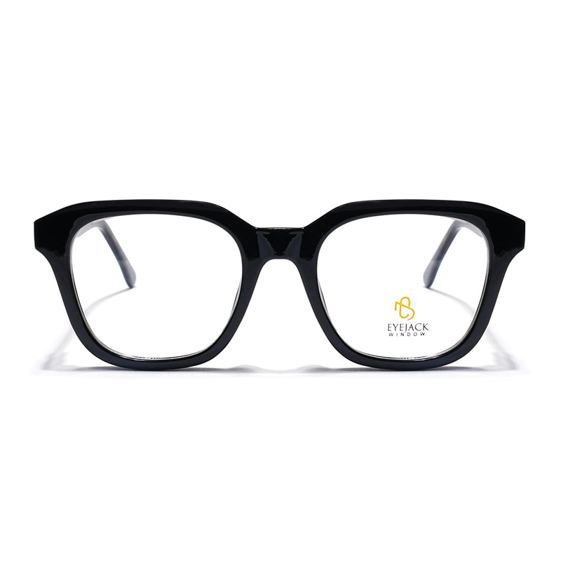 Eyejack Shine Black Wayfarer Eyeglasses for Men & Women (668810FCL2426)
