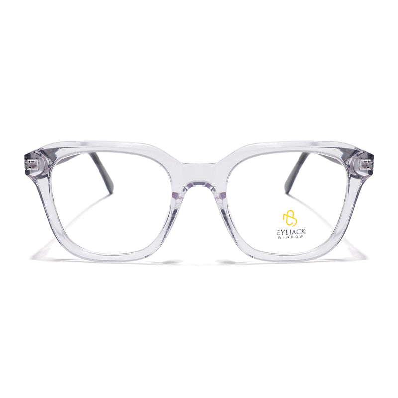 Eyejack Transparent Wayfarer Eyeglasses for Men & Women (668810FCL2434)